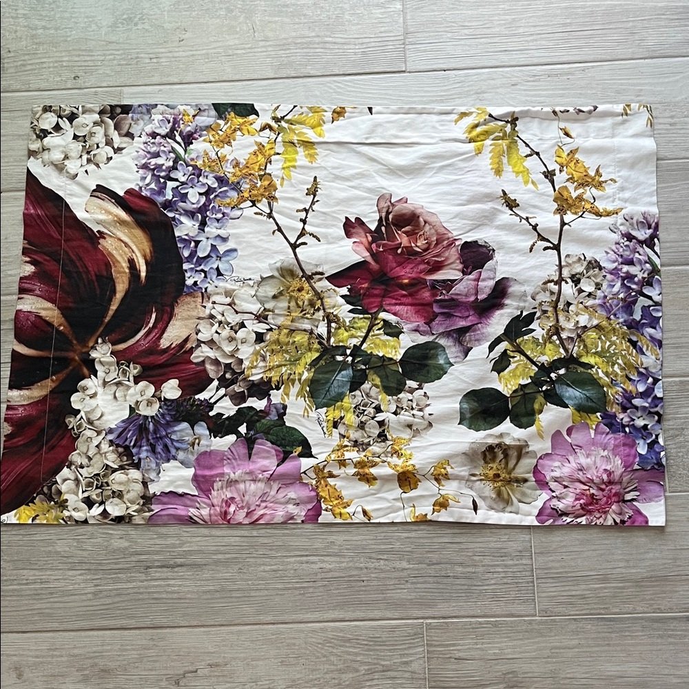 Roberto Cavalli Home Floris King pillow sham multi floral 100%cotton Italy